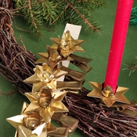 stjerne messing juletræs lys klips genbrugs julepynt gammel tysk